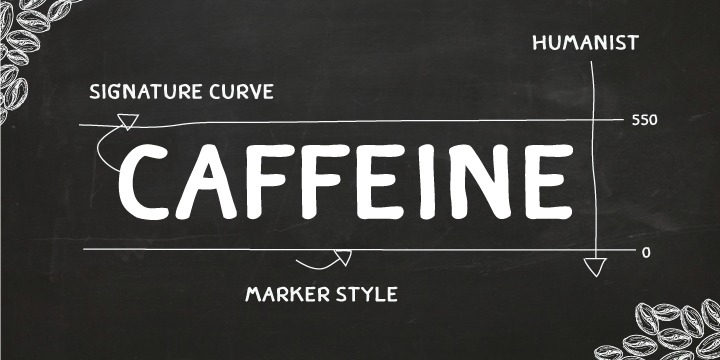 Пример шрифта Caffeine #1